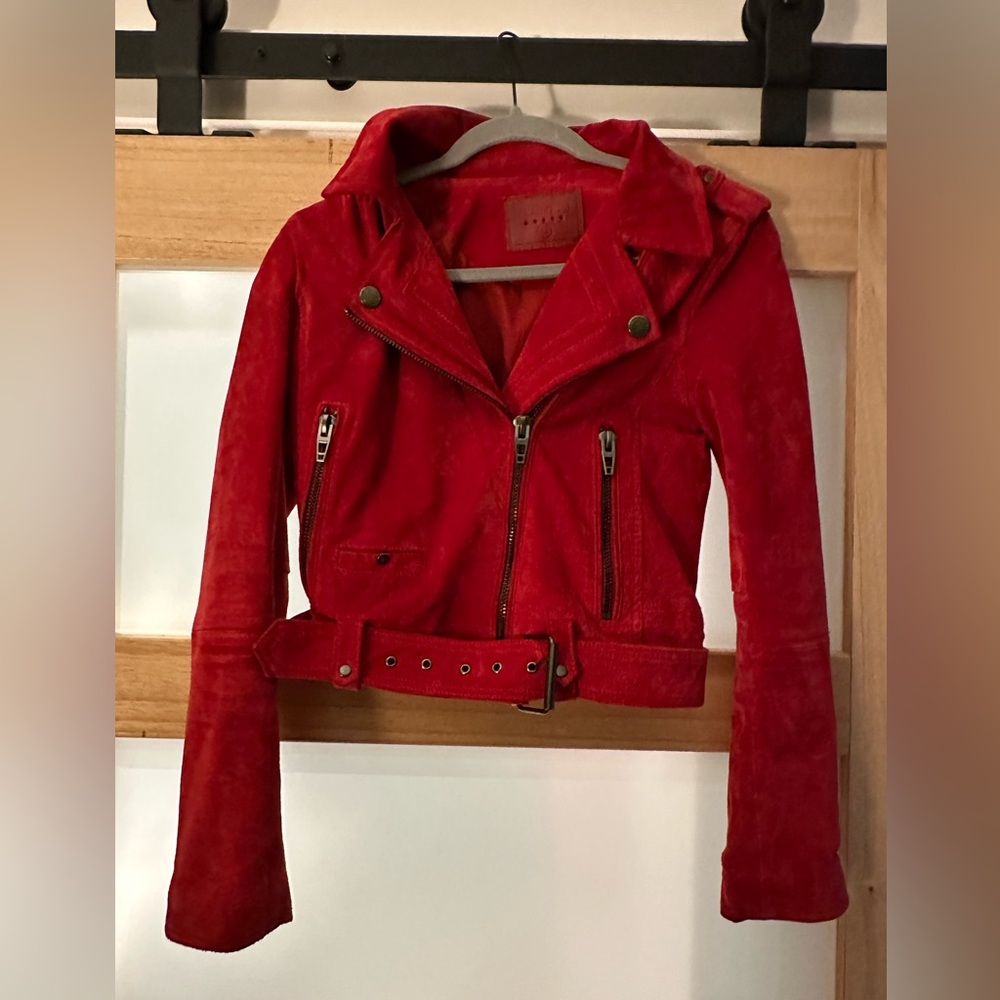 Blank NYC Vibrant Red Leather Jacket